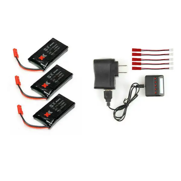 

WL XK X250 Alien Spare Parts 3.7V 780mAh Li Battery with 1 to 5 Charger