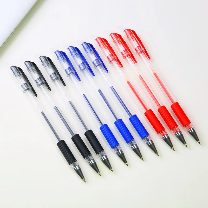 10 шт./компл. черные синие красные чернила гелевая ручка нормальная письменная ручка Хорошее качество Заправка 0,5 мм ручка для офисов и школ