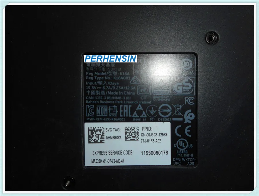 For Genuine Dell Thunderbolt Dock Tb16 K16a001 Usb Docking Station Type 0j5c6 Computer Cables Connectors Aliexpress