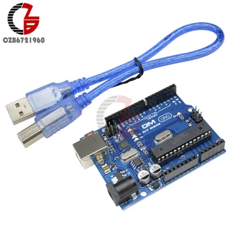 

CH340 CH340G USB UNO R3 ATmega328P Module ATMEGA16U2 Board DIY Kit with USB Cable