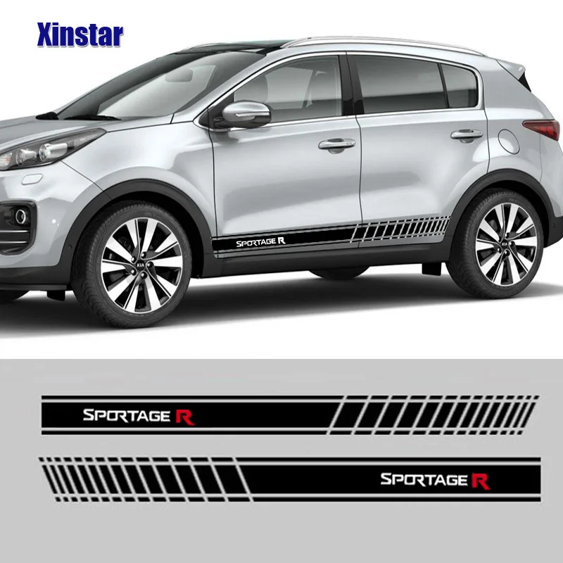 2 шт./лот автомобильная боковая наклейка для KIA Sportage R|Наклейки на автомобиль| |