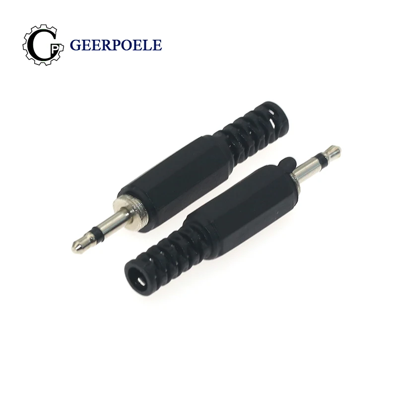 

10 pcs/lot DC 2.5MM-2 Octagonal Cap Connectors Male Audio Jack Electric Plug Wire Terminals Adapter