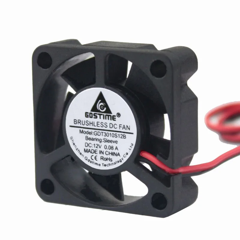 3010S 12V 2Pin DC Brushless Cooling Fan 30x10mm For Computer PC Cooling 0.08A