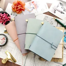 Путешественников блокнот ручной работы милые colourgenuine кожа блокнот с отрывными листами Стандартный Портативный паспортного размера летняя предел