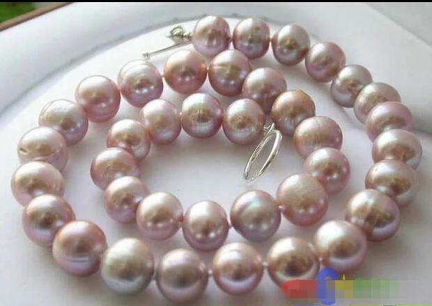 

Wholesale FREE SHIPPING >>> 17" 12MM lavender ROUND FRESHWATER PEARL NECKLACE p1801
