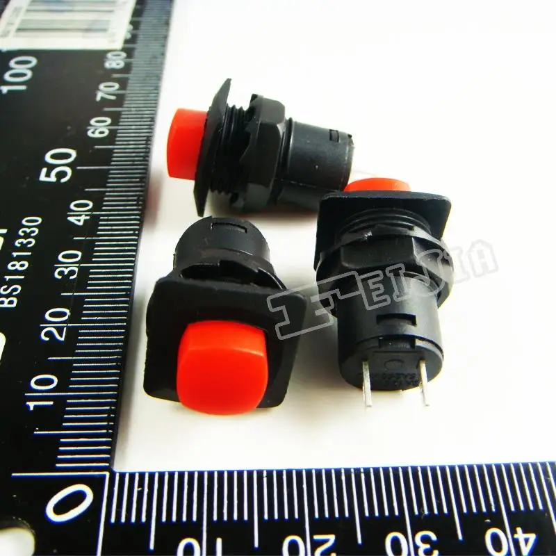 

DS-426B Button color Red 1A/250VAC OFF-ON 2Pin Non Self-locking Push Button Switch (Self reset switch) 100Pcs/lot