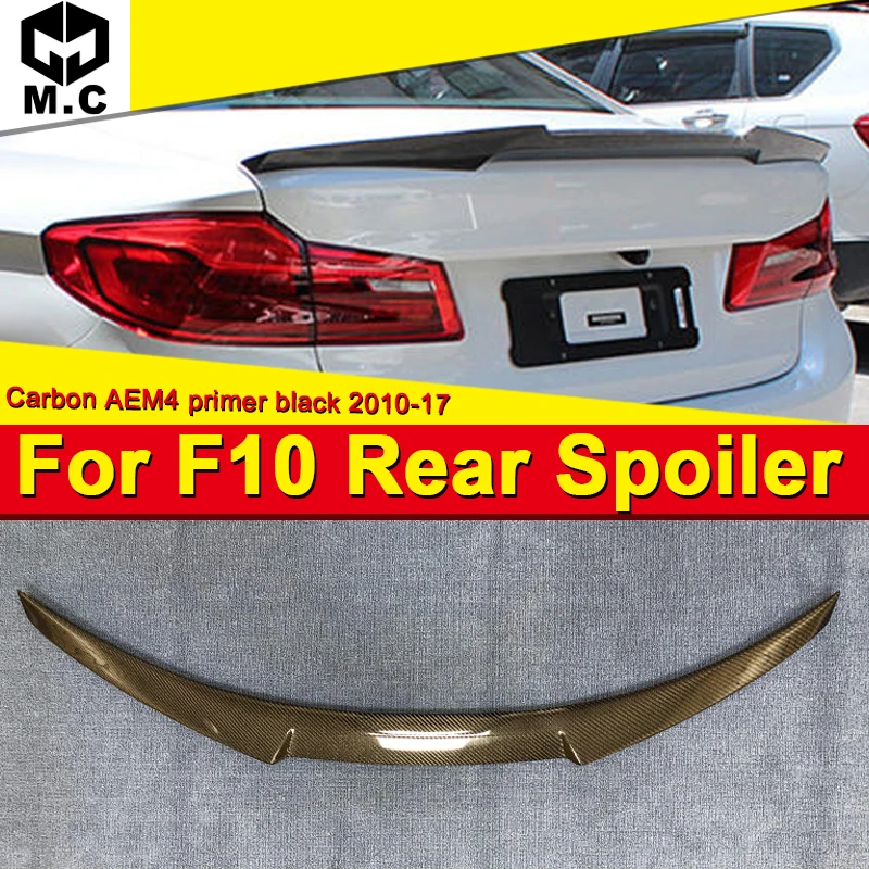 

For BMW F10 Series & M5 High Kick Big Trunk Spoiler Wing Carbon fiber M4 style 520i 525i 528i 535i 550i wing rear spoiler 10-16