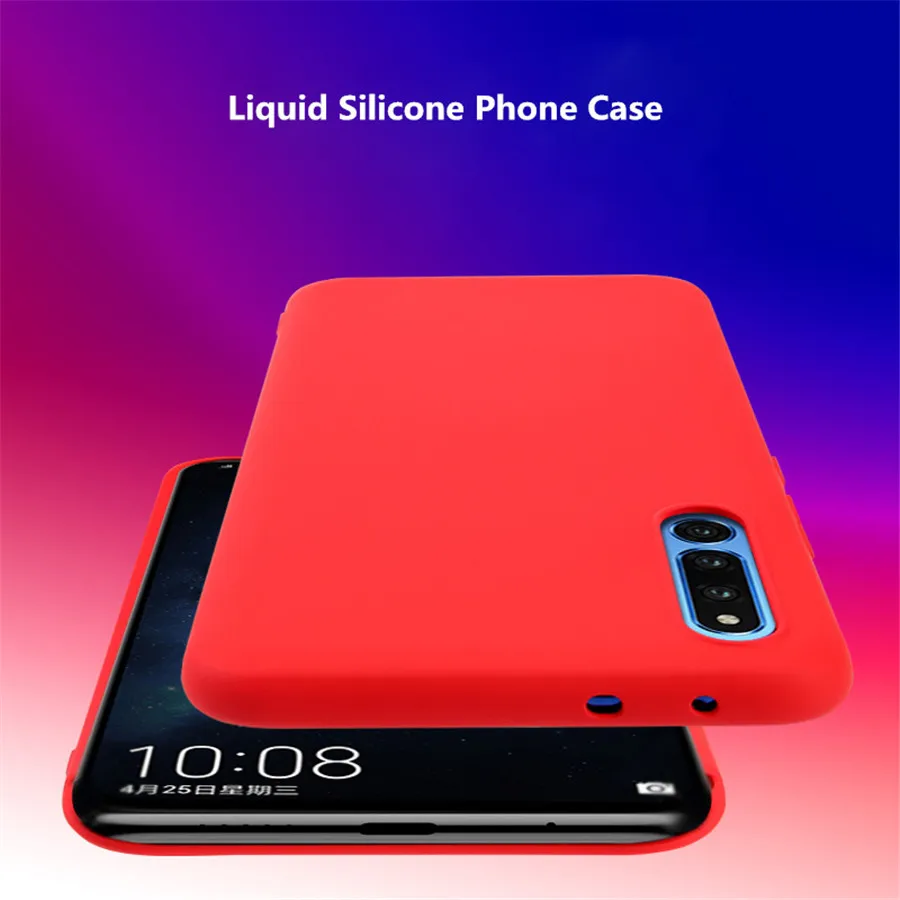 Liquid Silicone Phone Case For Huawei Honor 8X V20 Mate 10 20 Pro TPU on P20 P30 Nova 3i 3 4 Cover Housing Coque |