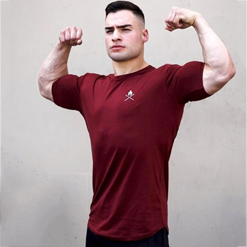 gyms t shirt Fitness men Casual Tee (5)