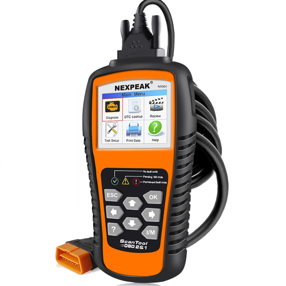 NEXPEAK NX501 OBD2 EOBD Автомобильный сканер Поддержка SAE J1850 протокол Полный OBD 2 функции диагностический инструмент PK AD410 Car Creader