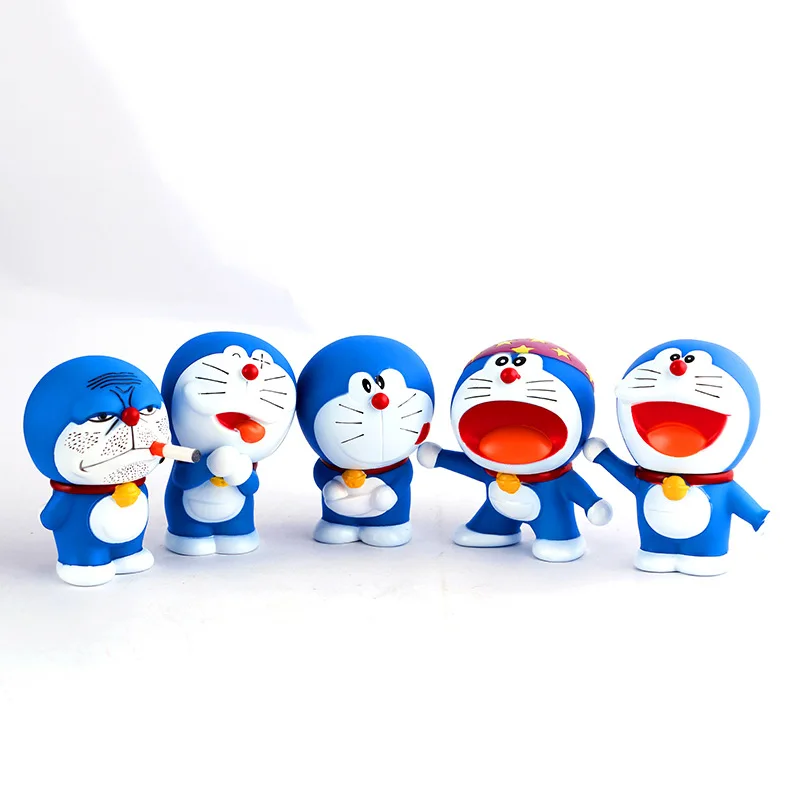 J.G Chen 5 pcs/set 10cm DORAEMON Action Figure Doll DORAEMON Toys Birthday Gift For Child