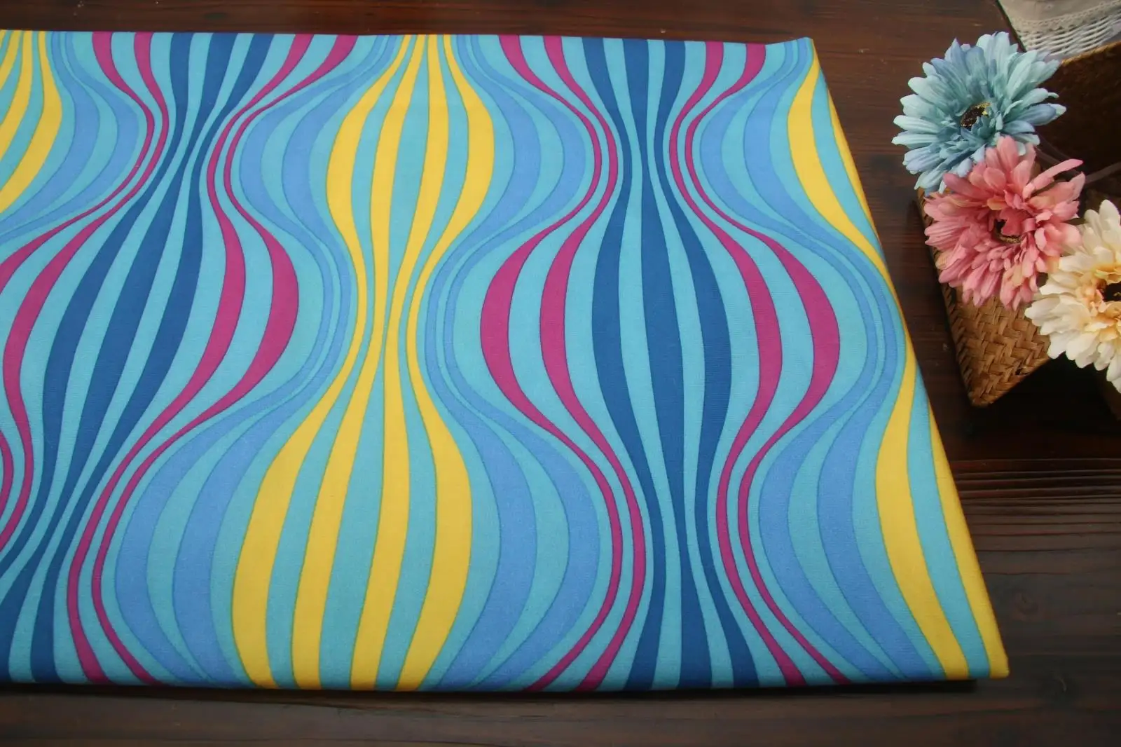 1 метр печать короткая флисовая ткань для дивана подушка стул скатерть полосатая фиолетовая дешевая ткань Tissus Au Metre Tela - Цвет: 3