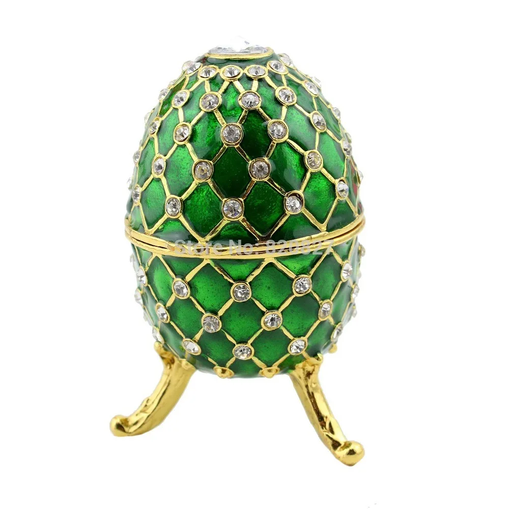 

Riviera Green Egg Trinket Box, Vintage color of Jade Green Egg-Shaped Trinket Box