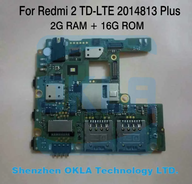 1 шт. б/у 2014813 Plus TD-LTE 2G ram 16G rom материнская плата для xiaomi redmi 2 Hongmi 2 redmi 2 материнская плата логическая плата