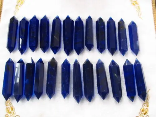 

huij 00507 AA++blue SMELTING SMELT QUARTZ CRYSTAL DT WAND POINT HEALING (24PCS)
