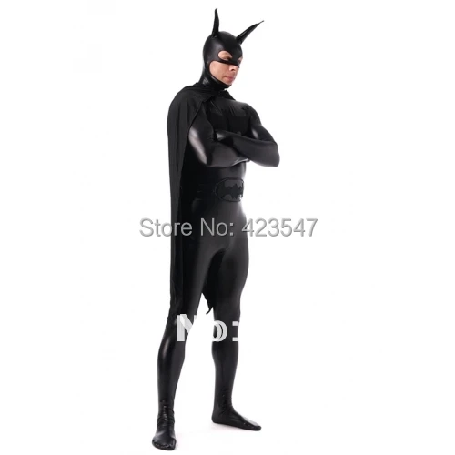 Black Metal Batman costume DC Comics Metallic Batman Superhero Costume Halloween Costumes