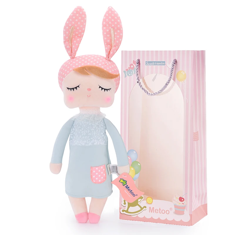 

Metoo bunny Angela Dolls Girl Wear Skirt Plush Toys Stuffed Gift Toys for Kids Girl Rabbit Dolls12*4