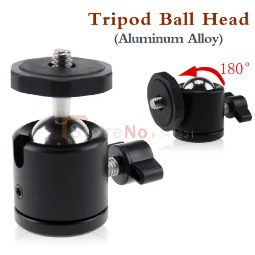 Mini Ball Head For DSLR Camera Tripod Ballhead Stand 1/4 inch 360 Swivel For SB800 SB900 580EX II DSLR Camera