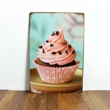 RZXD-273 Винтаж живопись "Довольно кекс» знаки олова плаката домашнего декора дома кафе бар настенные металлические украшения 20x30 см