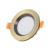 Медный/Бронзовый цветной светодиодный светильник с регулируемой яркостью 3 Вт 5 Вт 7 Вт теплый/натуральный/холодный белый круглый Встраиваемая Светодиодная лампа Точечный светильник внутренний светильник