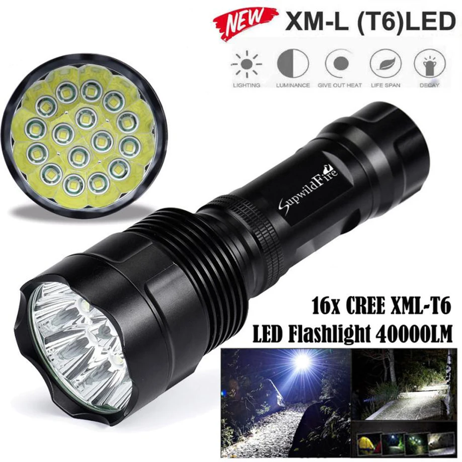 MUQGEW 16x CREE XML T6 LED 5 режимов светодиодный фонарик Фонарь Лампа 2017 новейший