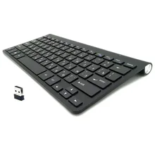 Ultra Slim Mute Russian Keyboard 2 4G Wireless Keyboard Scissors Keys With USB Adapter For MACBOOK