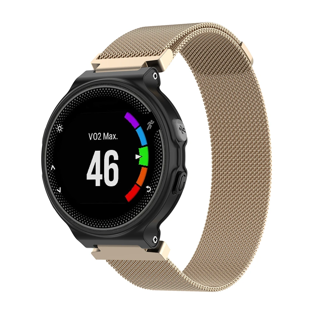 Тканый ремешок из нержавеющей стали для Garmin Forerunner Магнитный адсорбционный браслет Прочный ремешок для Apple Watch Миланский