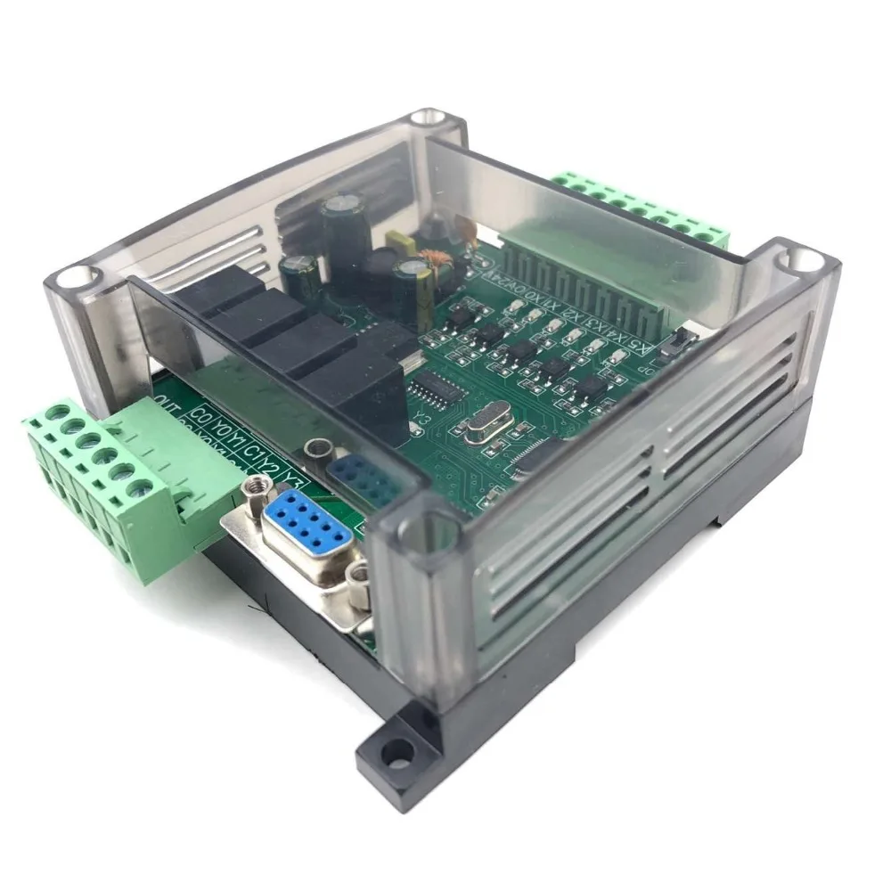 PLC industrial control board with housing FX1N-10MR FX1N-10MT controller programmable module
