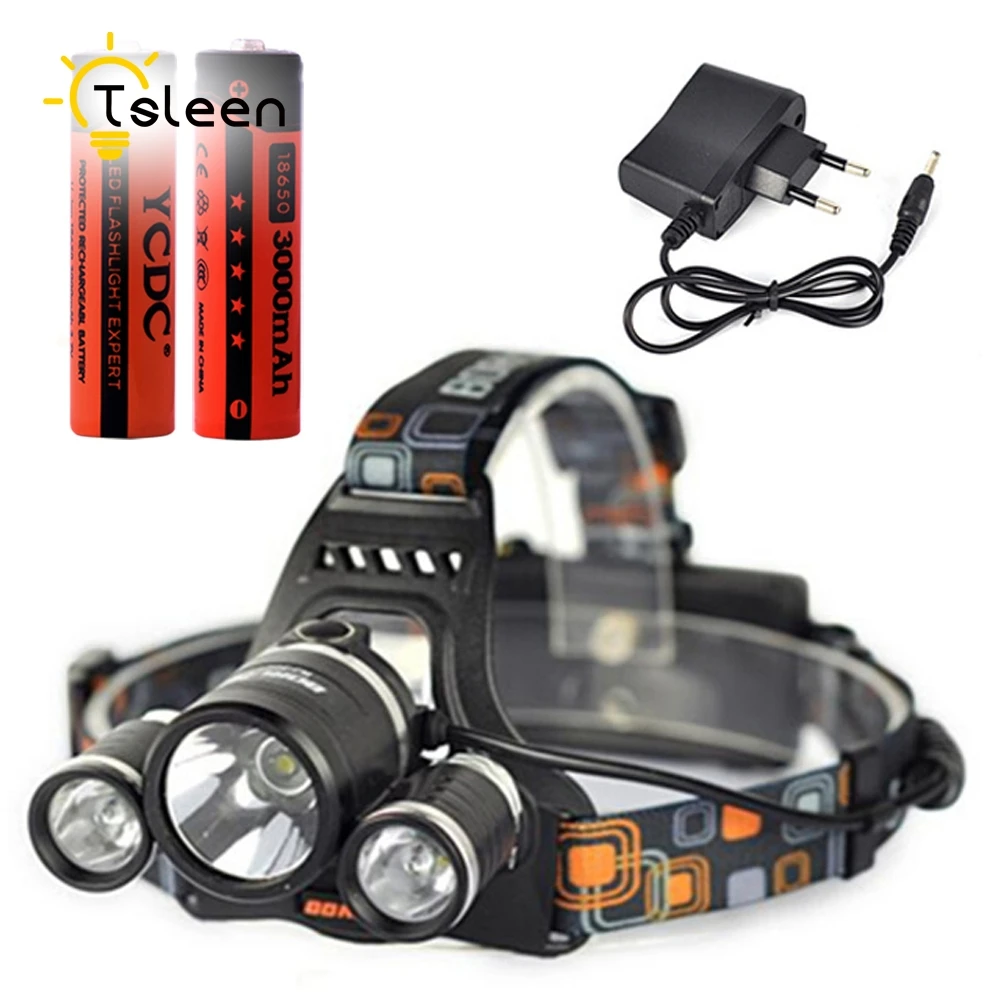 Cheap Adjustable LED Rechargeable Head Torch 4Modes Headlamp Flashlight