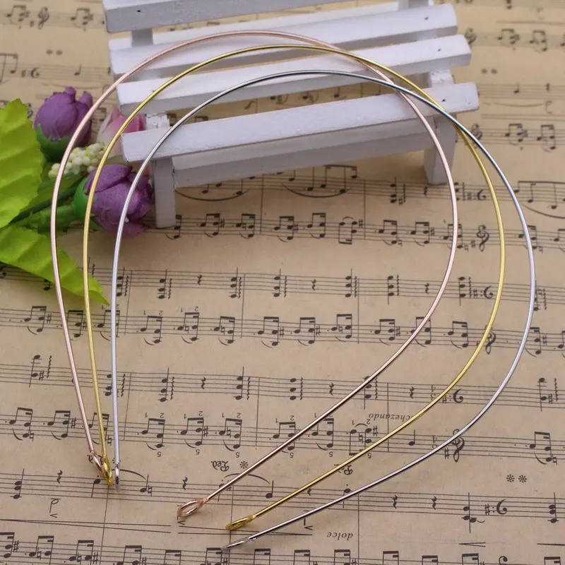 

25pcs 1.6mm High Quality Rose Gold,Silver,Gold Headband Double Hoop Buckle Headband DIY Jewelry Accessories