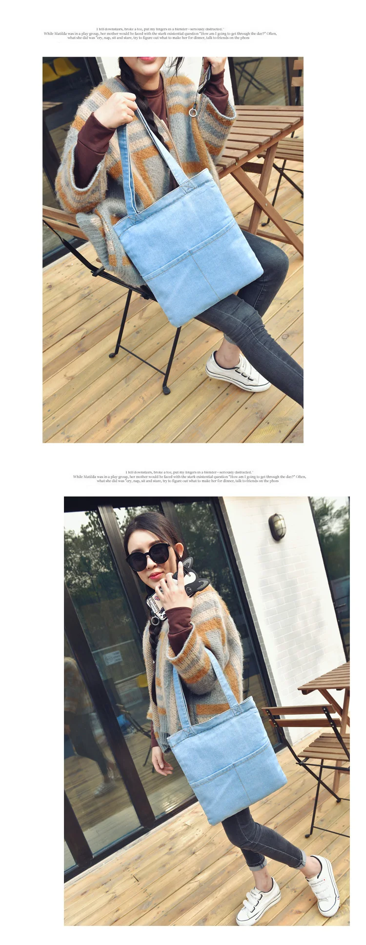 ew Fashion women's messenger bags famous brand handbag denim jeans lady shoulder bag clutches diagonal mochila Casual tote (7)