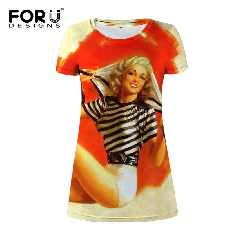 FORUDESIGNS Pin Up Vestido Mujer Harajuku camiseta vestido manga corta Funny Ladies verano Ropa vestidos para niñas S M L XL nuevo FORUDESIGNS Pin Up Vestido Mujer Harajuku camiseta vestido manga corta Funny Ladies verano Ropa vestidos para niñas S M L XL nuevo