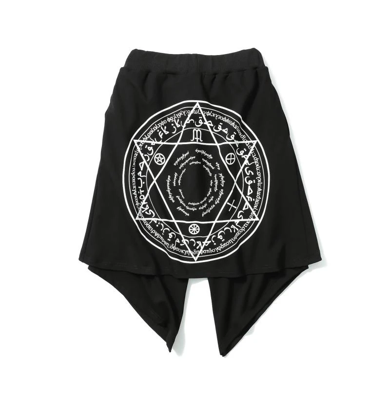 Kilt Men Shorts Black Hip Hop  (6)