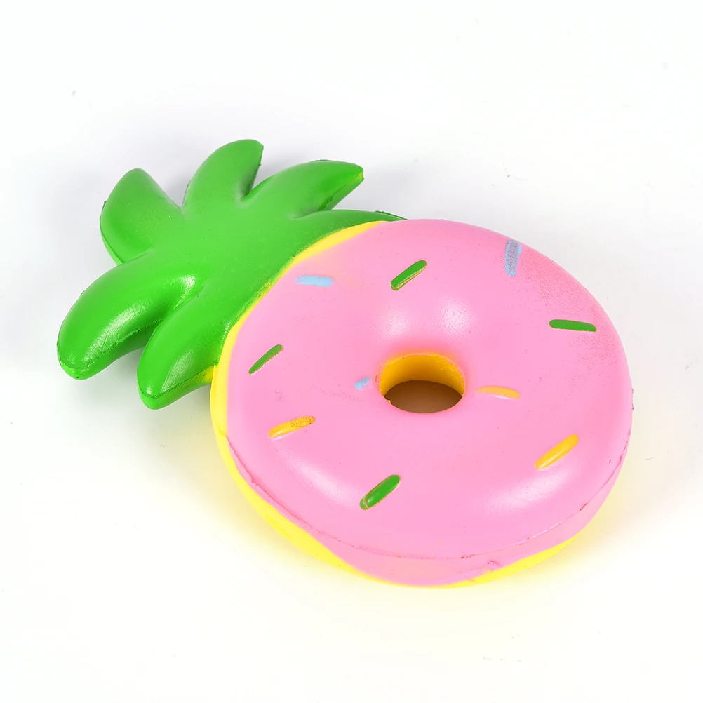 Jumbo Kawaii Cute Squishy Cartoon Pink Pineapple Donut Scented Squeeze Squishi Squishies Slow Rising Funny Fruit Food Toys