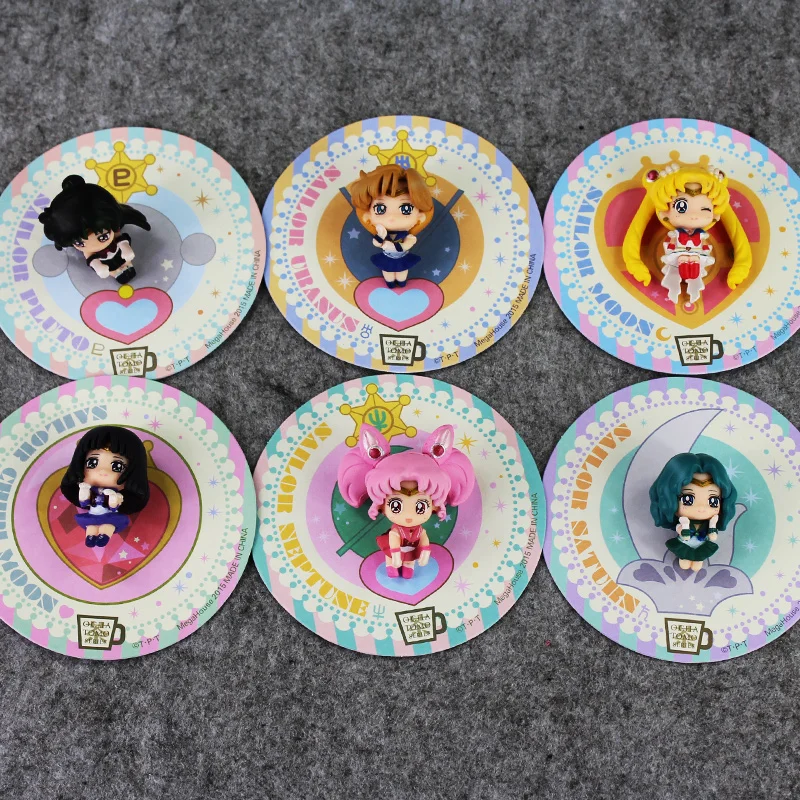 

New Style 6pcs sailor moon PVC Figure Toy Mars Jupiter Venus Mercury with base