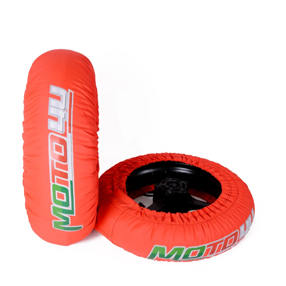 

Red 17" Motorcycle Tyre Warmer Cover Tire Warmer Set Fit 120/190 200 Front and Rear Race Heater Customized for Front Rear