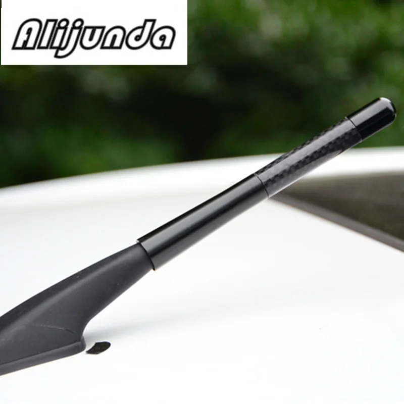 Delicate Black Fiber Carbon Short Antenna Radio Car Aerial Antenna For