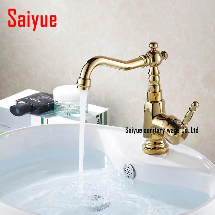 

Modern Gold Faucet,gold bathroom faucets,gold finish basin faucets,gold tall high bathroom sink mixer