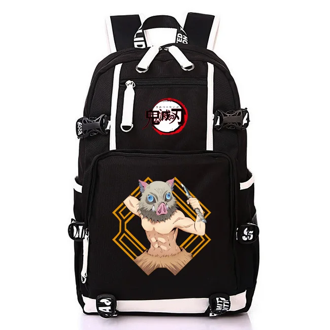 Японское аниме Demon Slayer: Kimetsu no Yaiba Bookbag брезентовые школьные рюкзаки USB рюкзак для ноутбука мультяшный дорожный рюкзак Rugzak - Цвет: 4
