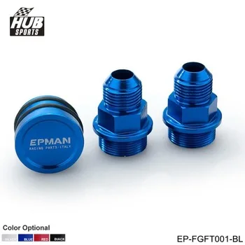 Hubsports - BLUE Block Port Plug and Block Fittings M28 TO 10AN w/ New Crush Washers For Honda B Series EP-FGFT001