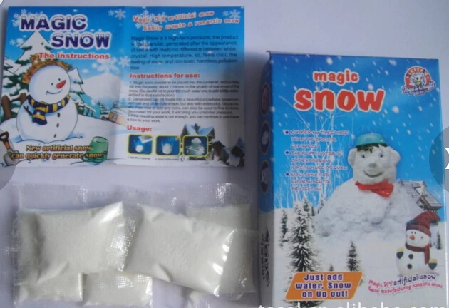 2019 DIY Winter White Growing Magical Fake Snow Powder Grow Instant Christmas Science Magic Toys Kids Anti Brain Stress Relief