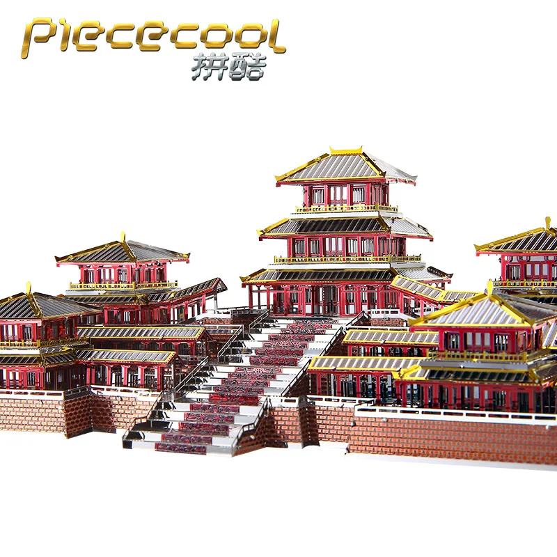 Modelos de Construção Corte a Laser Brinquedos para Adultos Piececool Metal Nano Puzzle Epang Palácio Modelo Kits Faça Você Mesmo Modelos Jigsaw 3d