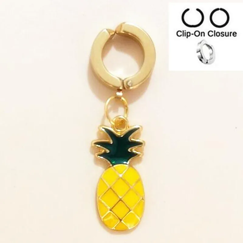 

pineapple fake Belly Button Rings 316l Steel Body Jewelry Belly Piercing Rings Sexy Fake Navel Piercing Ombligo