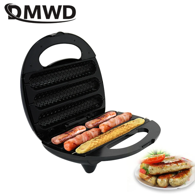 

DMWD Electric Crispy Corn Hot dog Waffle Maker Mini French Muffin Hot Dog Lolly Stick Sausage Machine Breakfast Pan Baking Grill