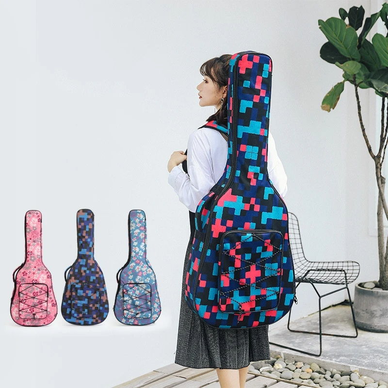 

Guitar Case Bag Acoustic 40 41 Inch Classical Folk Flattop Balladry Guitarra 10 mm Color Waterproof Backpack Carry Gig