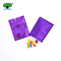 Colorful Full - Width Zip Lock Gift Packaging Bag - Vibrant Foil Design Pouch - 18x26cm(7.1x10.2in) (Purple)