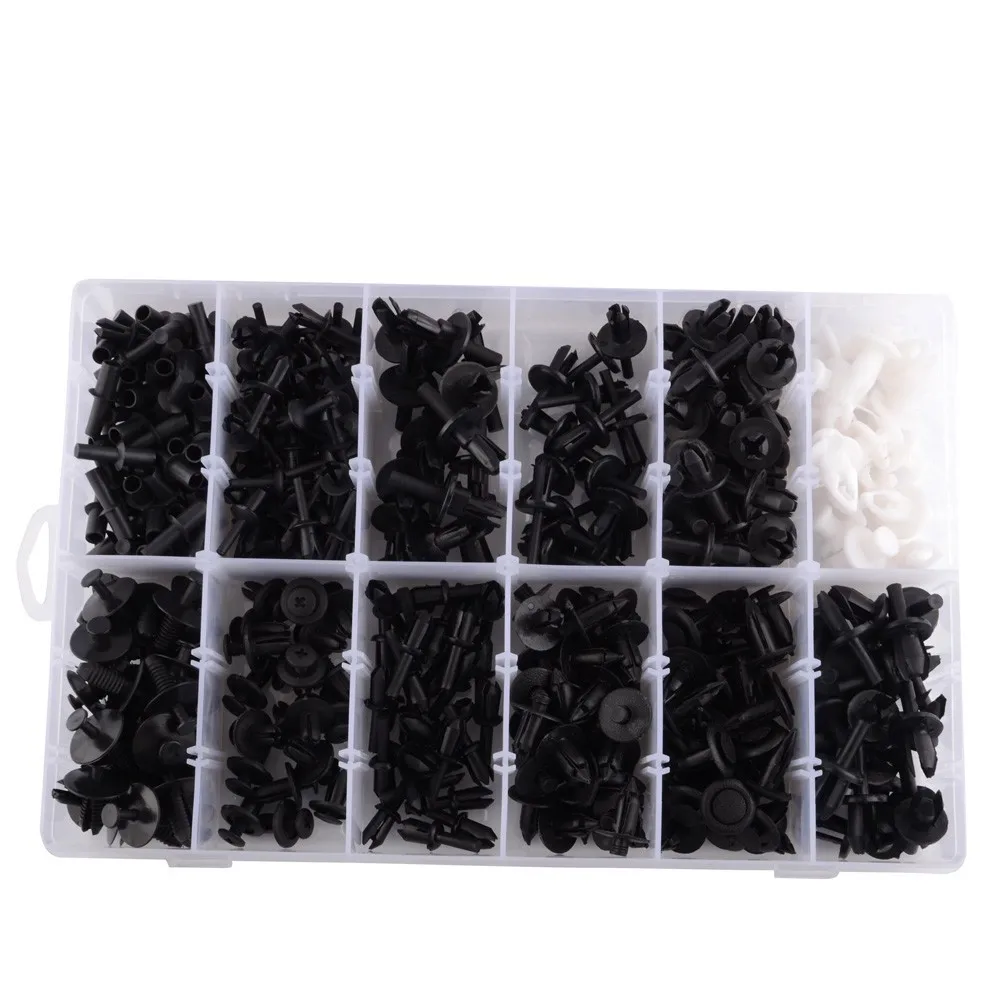 SPEEDWOW 350PCS Universal Car Body Retainer Assortment Fender Door Hood Bumper Trim Clips Rivet Clip Repair Rivets