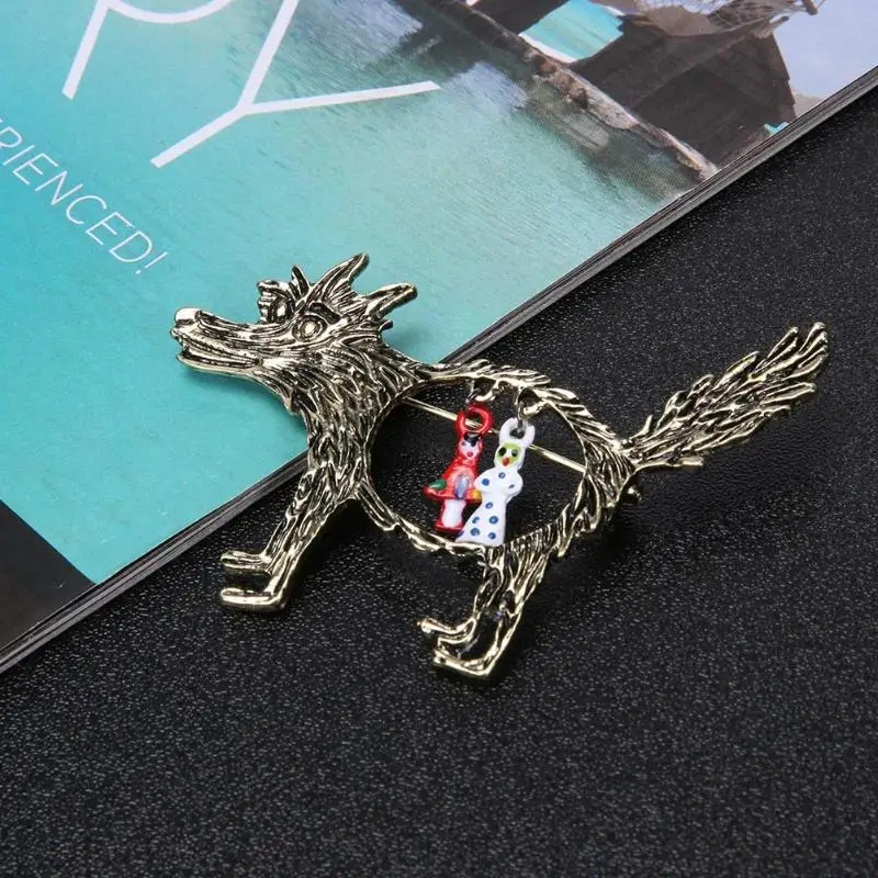 Женская брошка в форме шапки волка модная виде милых животных|brooch jewelry|animal pinbrooch