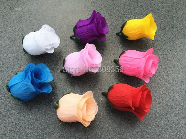 

100pcs Rose Flower Heads Artificial Half Open Roses 9 Colors for DIY Wedding Bridal Headdesss