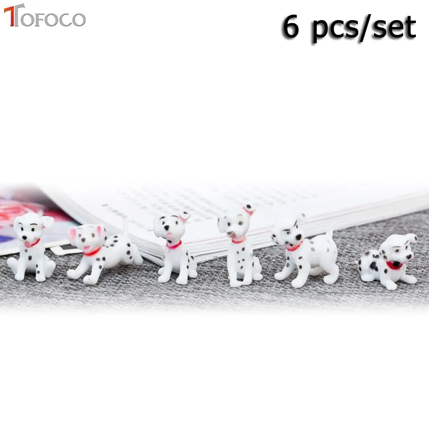 

TOFOCO 6PCS 3cm Mini Pet Dog PVC Action Figures Dogs Pekingese Palace Pets horse PVC Action Figures Toys For Children
